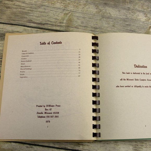 Missouri State Campers Association Cookbook Spiral - Picture 5 of 10